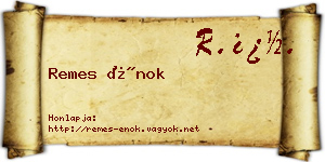 Remes Énok névjegykártya